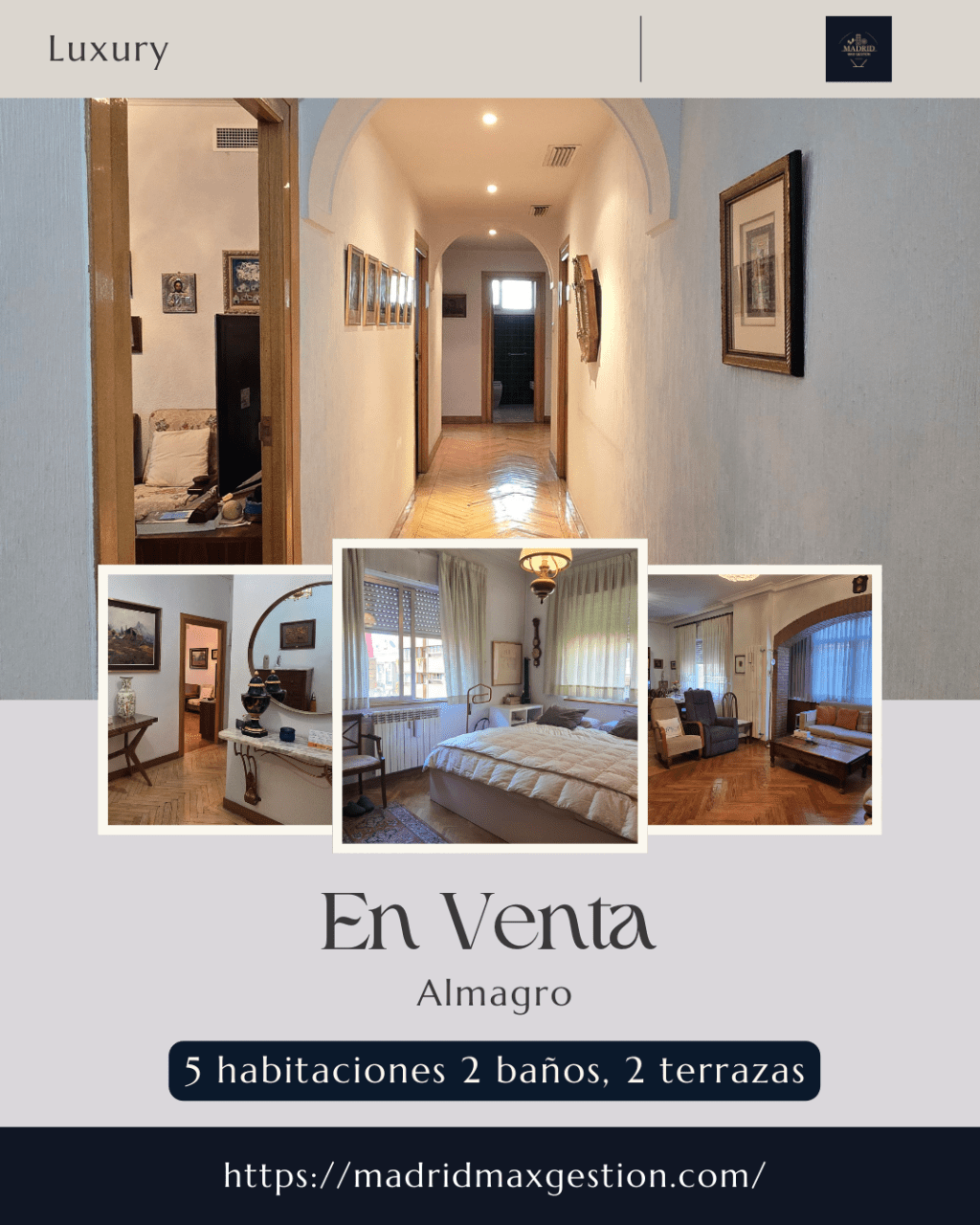 Piso de Lujo en Almagro, Madrid | Penúltima Planta | 2 Terrazas | 188 m²/Luxury Apartment in Almagro, Madrid | Top Floor | 2 Terraces | 188 sq m 2.250.000&nbsp;€