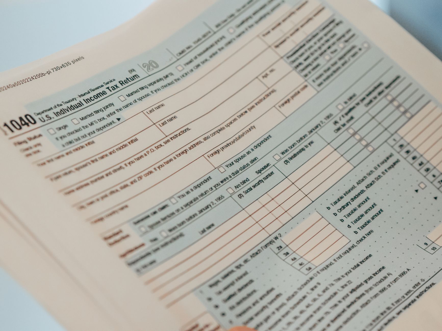 income tax return paper